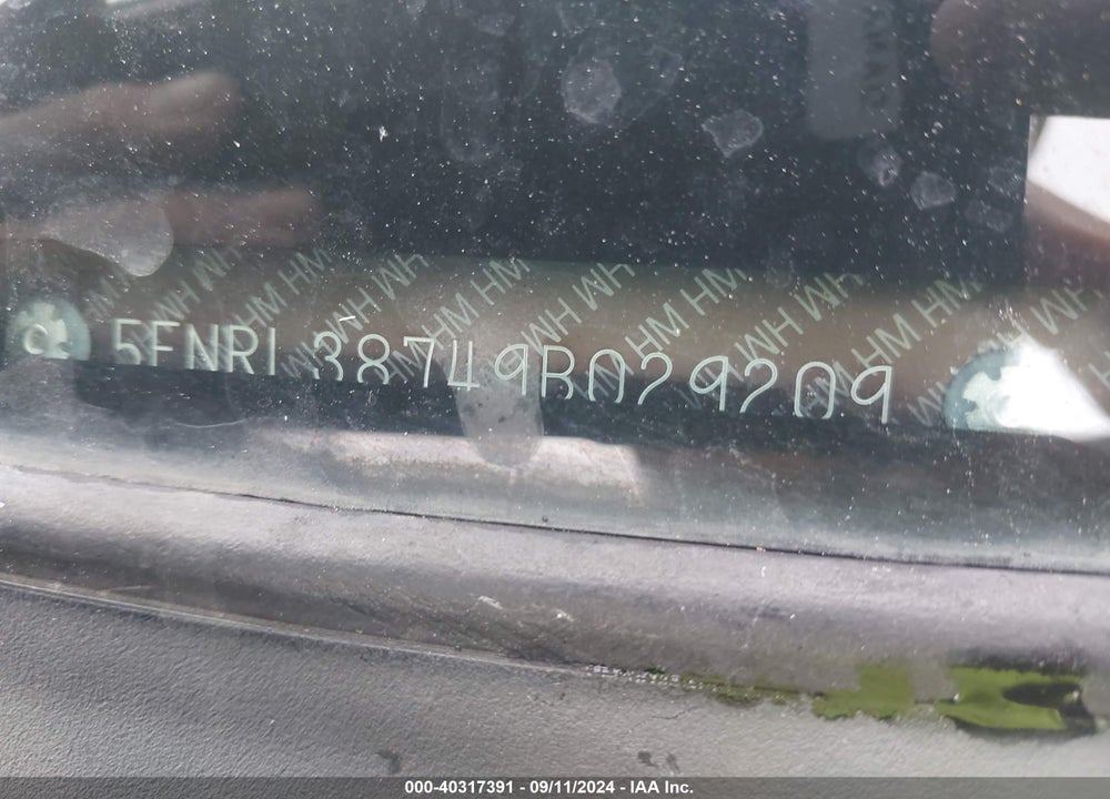 2009 HONDA ODYSSEY EX-L VIN: 5FNRL38749B029209