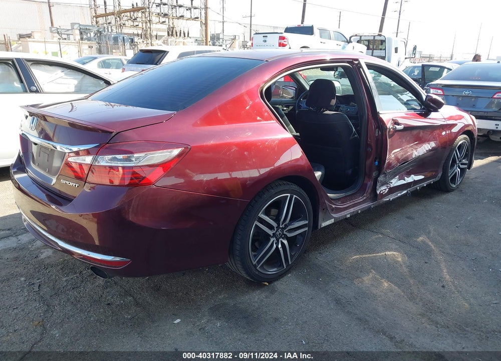2016 HONDA ACCORD SPORT VIN: 1HGCR2F55GA235033