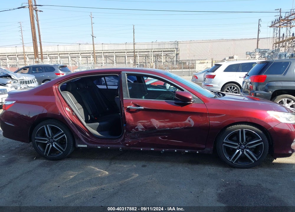 2016 HONDA ACCORD SPORT VIN: 1HGCR2F55GA235033