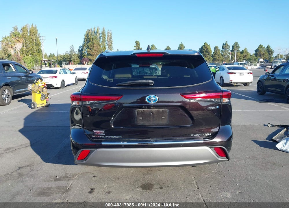 2021 TOYOTA HIGHLANDER HYBRID PLATINUM VIN: 5TDFARAH8MS012187
