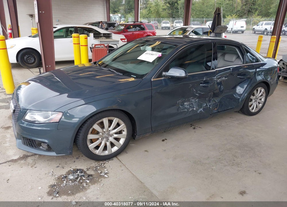 2010 AUDI A4 2.0T PREMIUM VIN: WAUFFAFL0AN059907