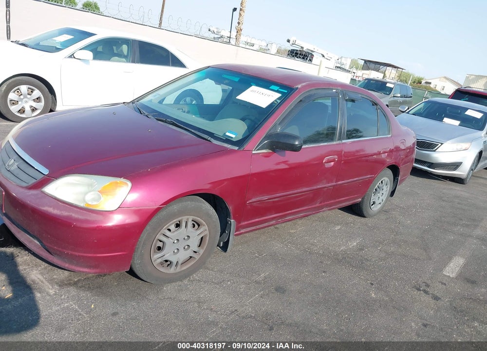 2002 HONDA CIVIC LX VIN: 1HGES15532L017985