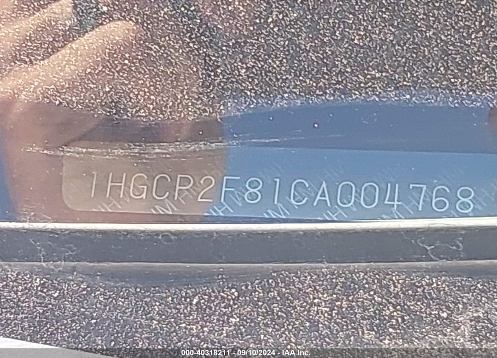 2012 HONDA ACCORD 2.4 EX-L VIN: 1HGCP2F81CA004768
