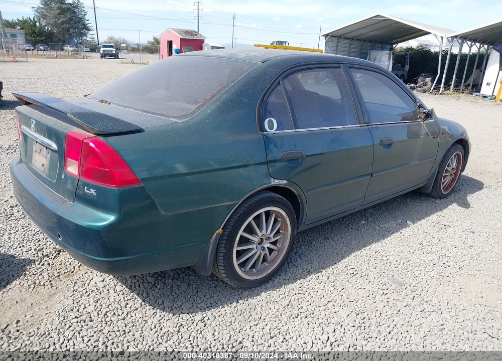 2001 HONDA CIVIC LX VIN: 2HGES16551H552620