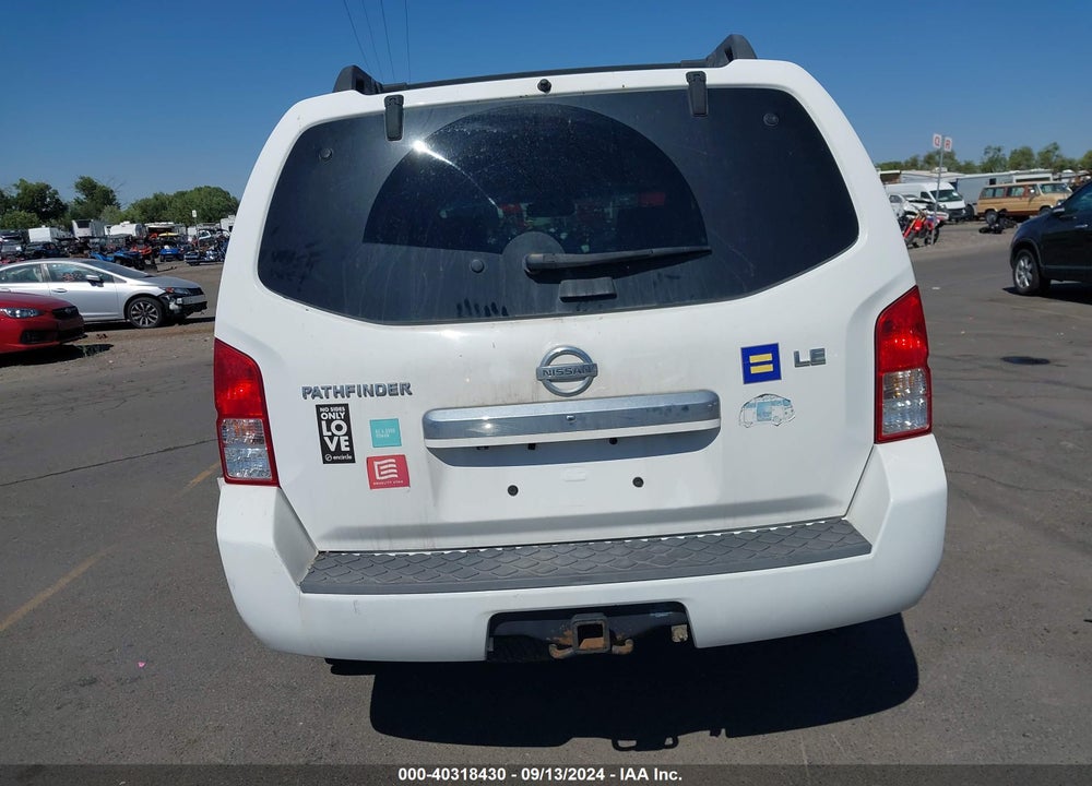 2010 NISSAN PATHFINDER LE VIN: 5N1AR1NB8AC600741