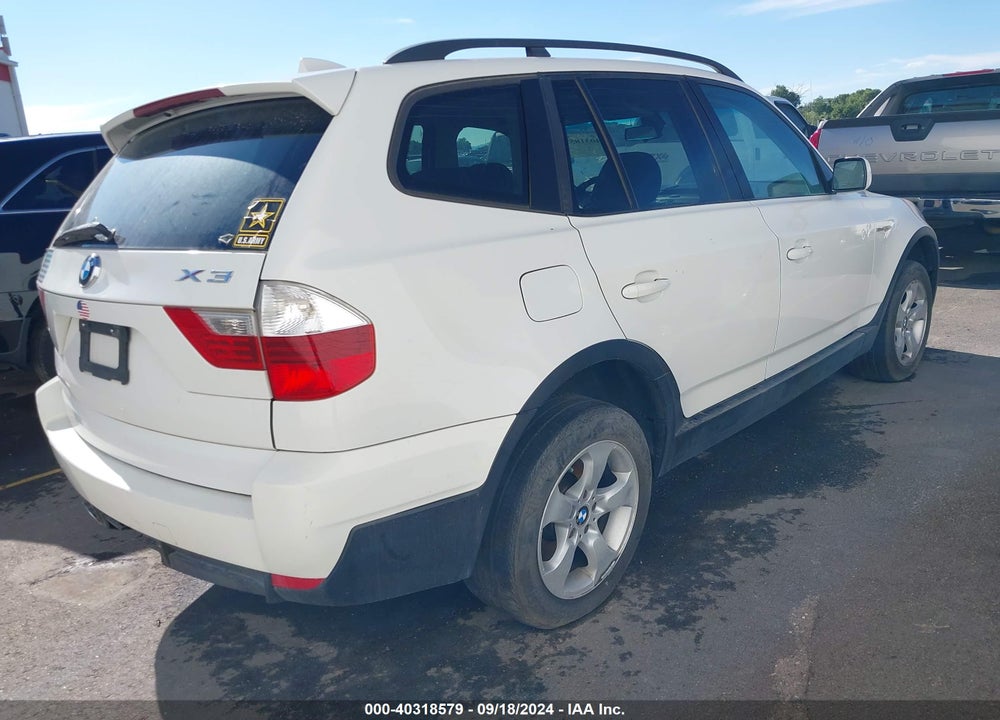 2007 BMW X3 3.0SI VIN: WBXPC93497WF11986