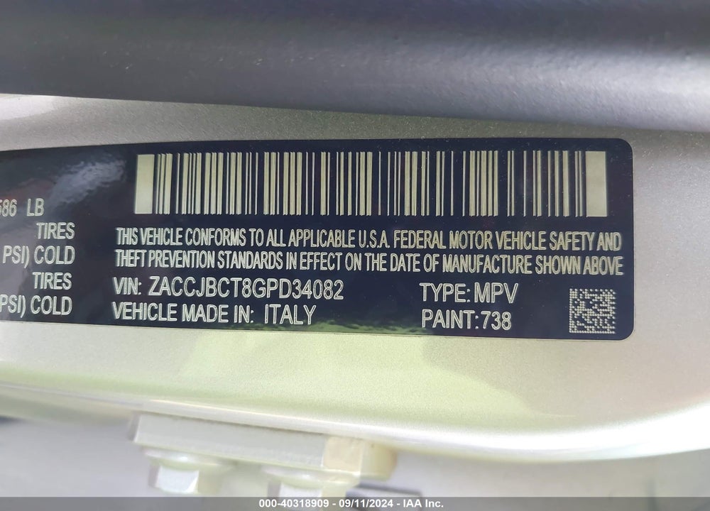 2016 JEEP RENEGADE TRAILHAWK VIN: ZACCJBCT8GPD34082
