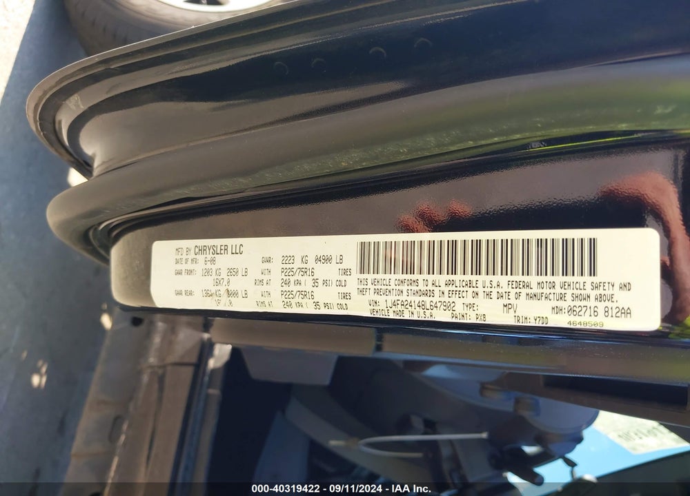 2008 JEEP WRANGLER X VIN: 1J4FA24148L647902
