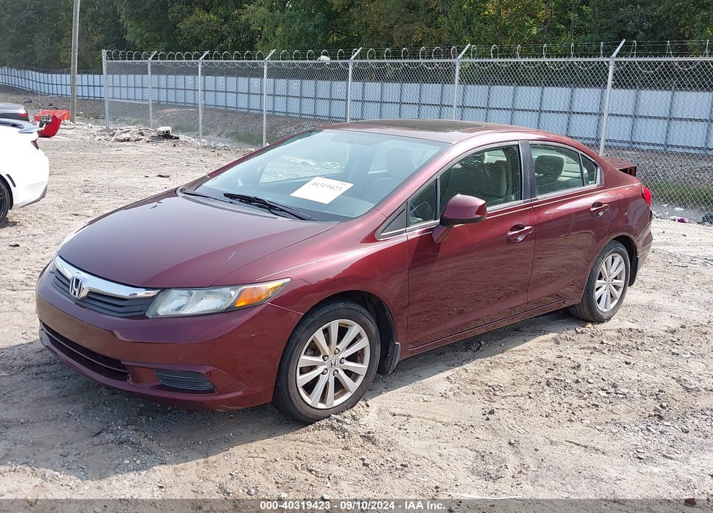 2012 HONDA CIVIC EX VIN: 19XFB2F81CE086928