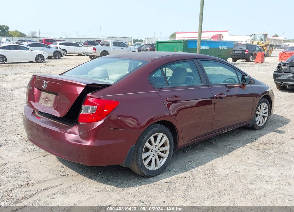 2012 HONDA CIVIC EX VIN: 19XFB2F81CE086928