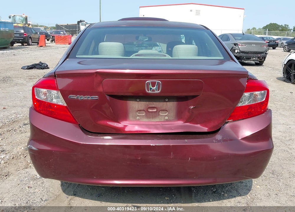 2012 HONDA CIVIC EX VIN: 19XFB2F81CE086928