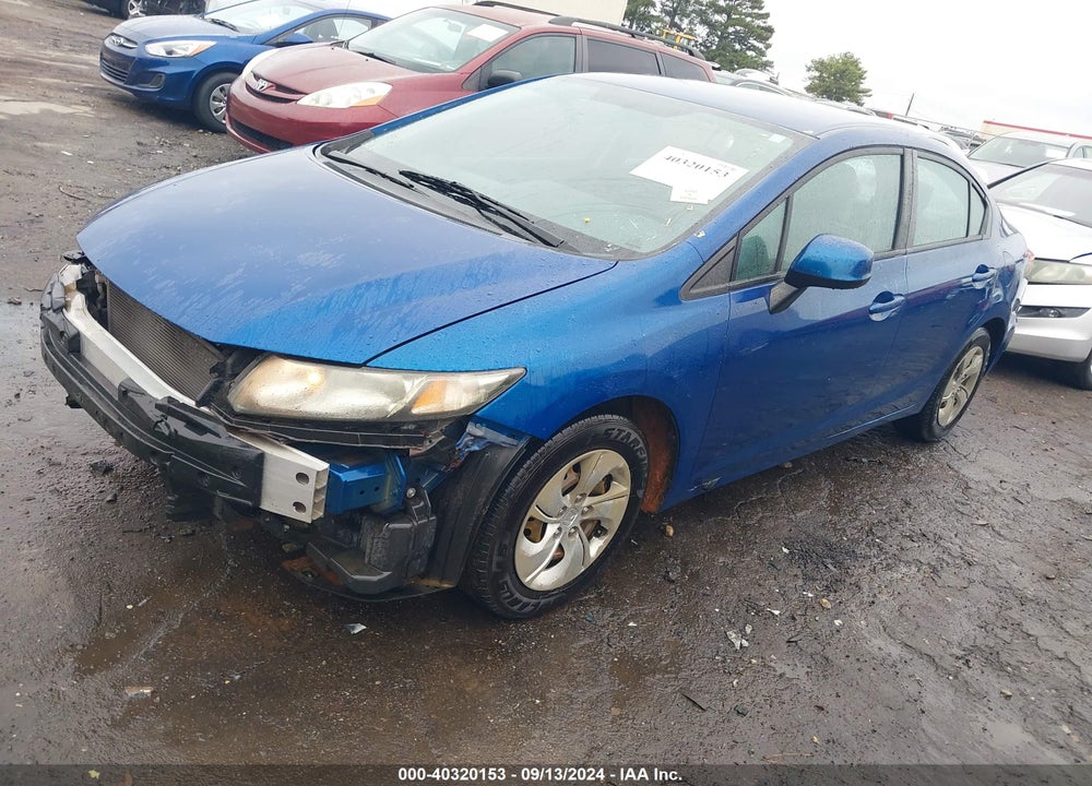 2013 HONDA CIVIC LX VIN: 19XFB2F58DE284381