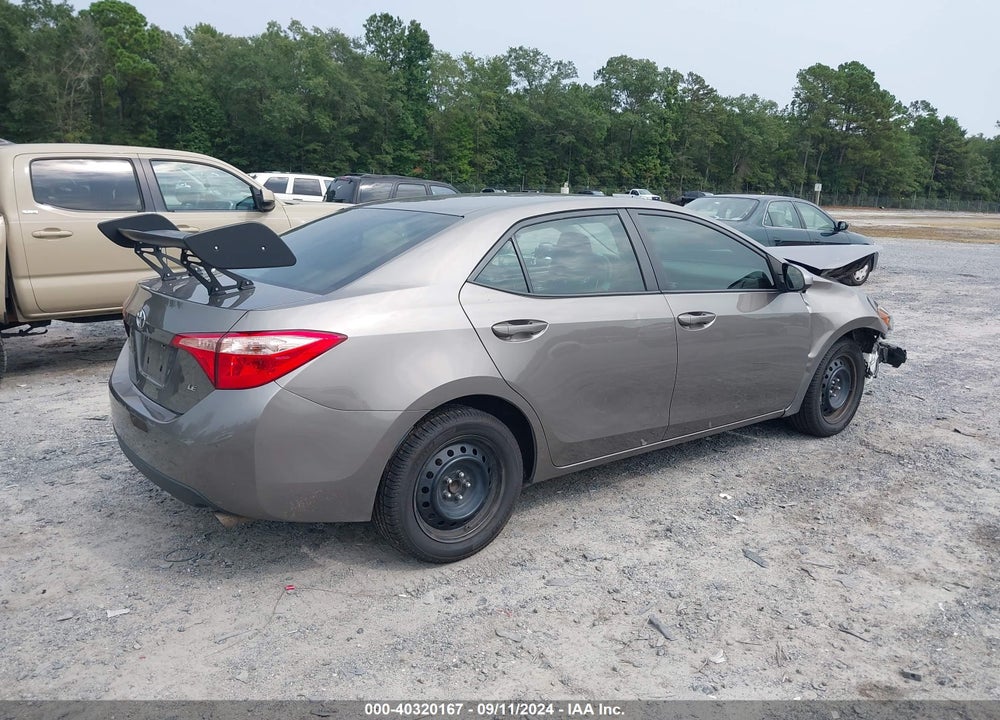 2018 TOYOTA COROLLA LE VIN: 2T1BURHE6JC033870