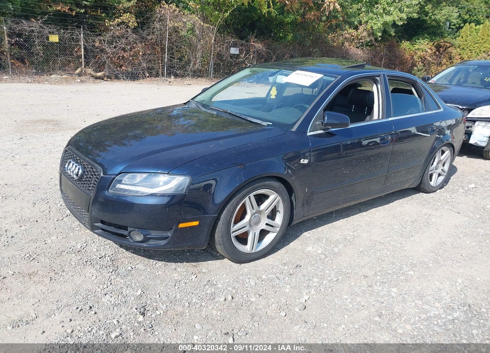 2007 AUDI A4 2.0T VIN: WAUDF78E37A039174