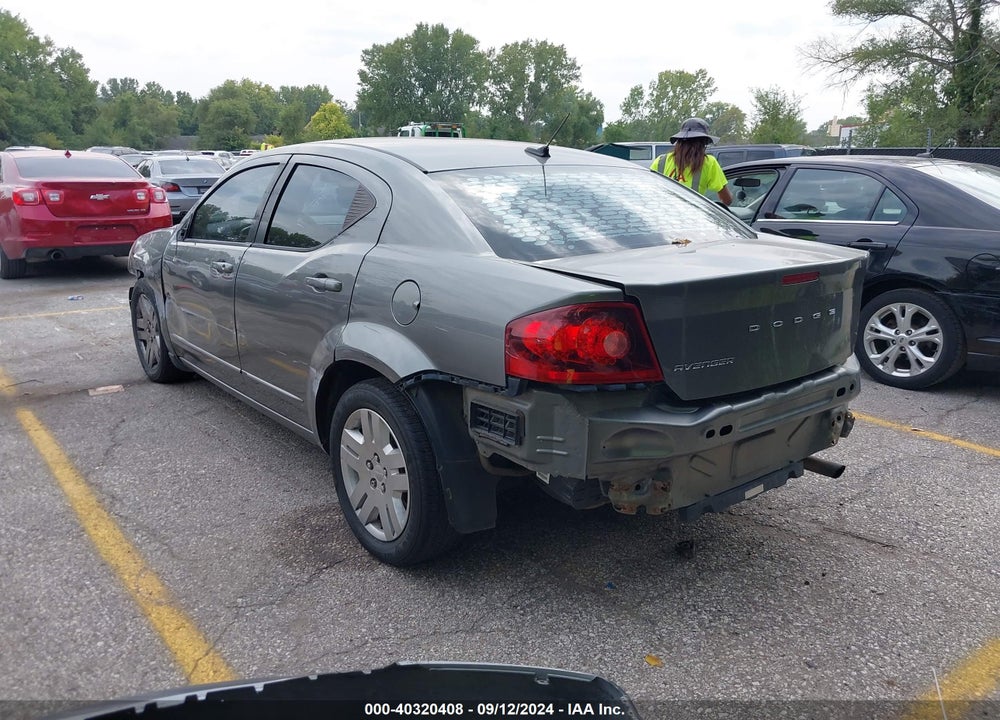 2013 DODGE AVENGER SE VIN: 1C3CDZAB0DN591000