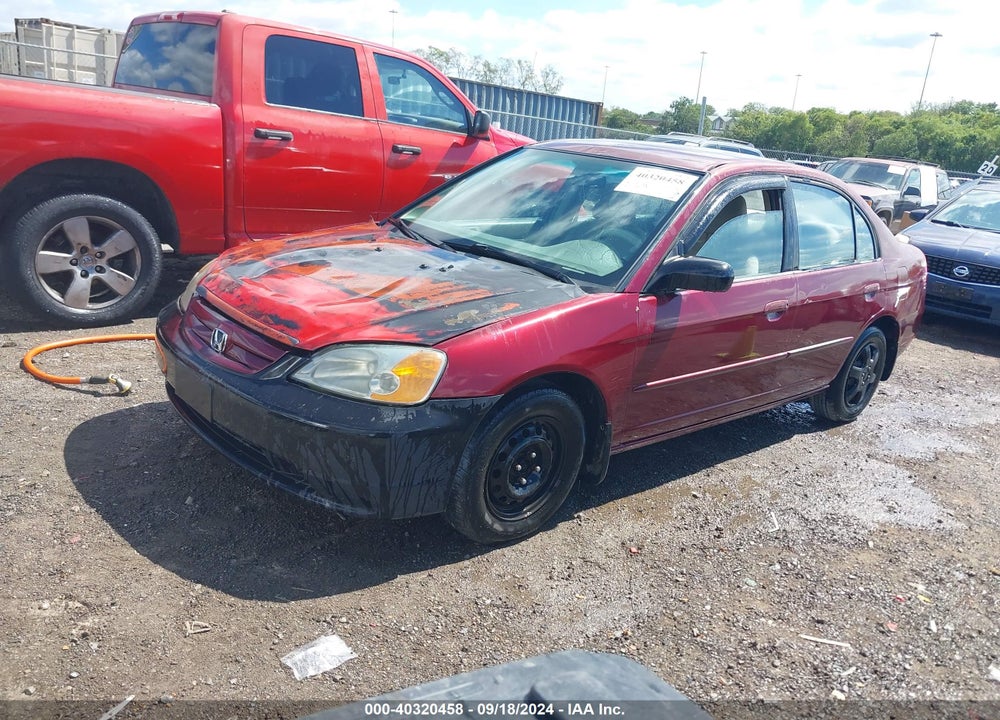 2002 HONDA CIVIC LX VIN: 2HGES16592H563315