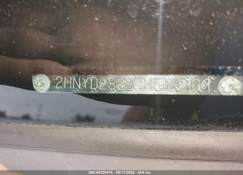 2007 ACURA MDX VIN: 2HNYD28237H545909