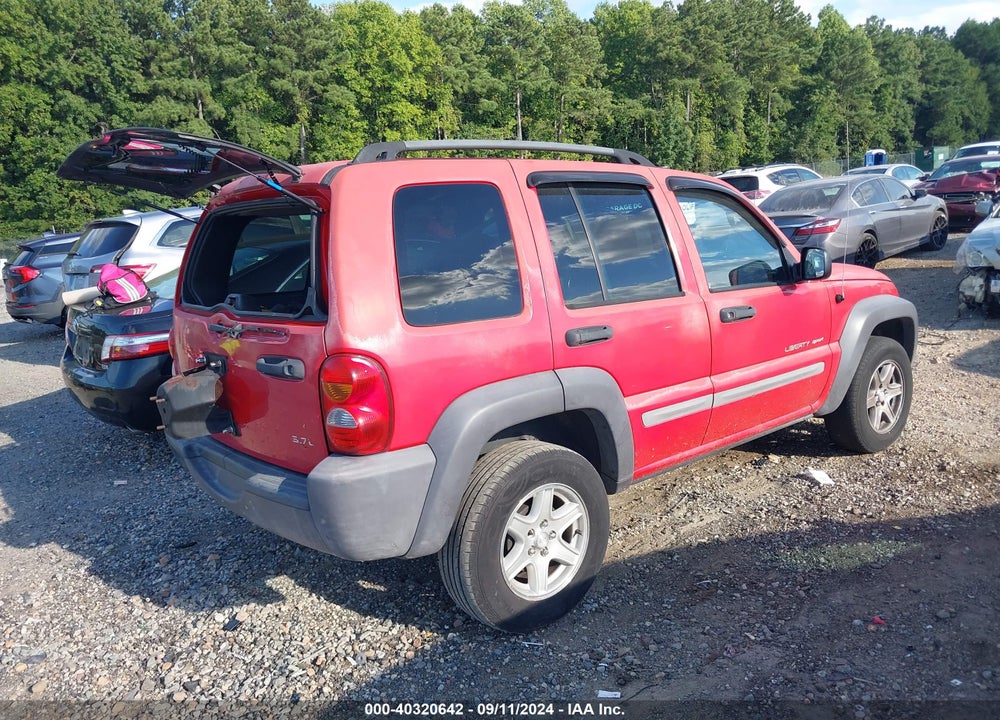 2002 JEEP LIBERTY SPORT VIN: 1J4GL48K72W272445