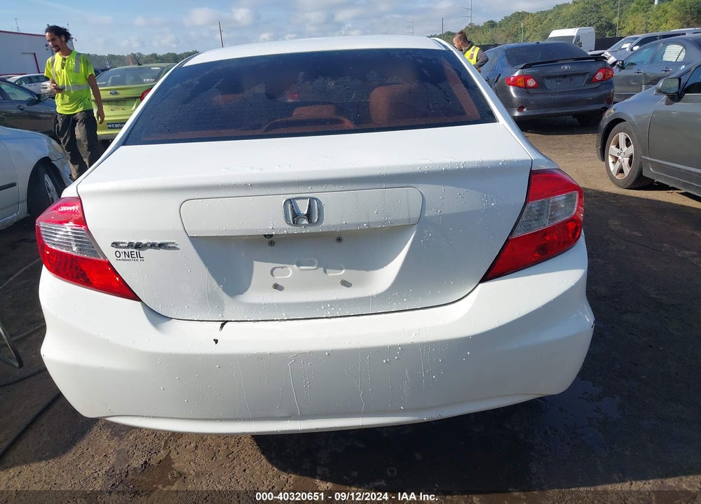 2012 HONDA CIVIC LX VIN: 19XFB2F59CE384505
