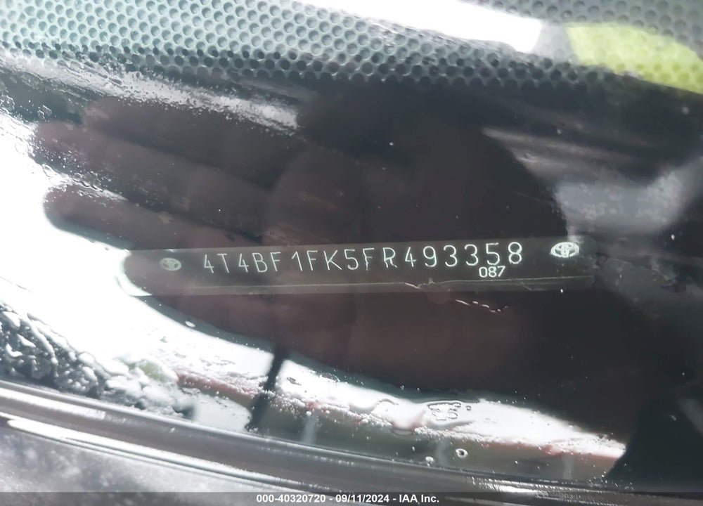 2015 TOYOTA CAMRY LE VIN: 4T4BF1FK5FR493358
