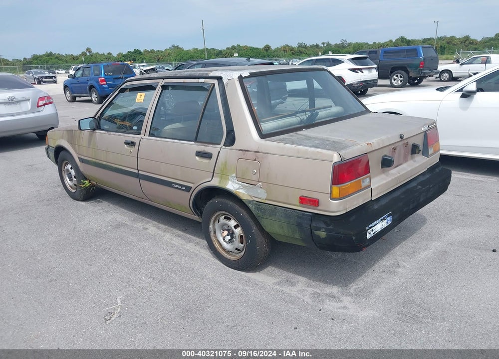 1984 TOYOTA COROLLA DLX VIN: JT2AE82E9E3058958
