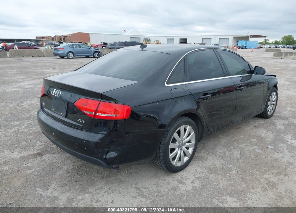 2011 AUDI A4 VIN: WAUEFAFL3BN046002