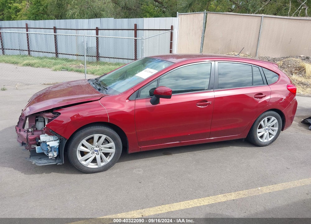 2016 SUBARU IMPREZA 2.0I PREMIUM VIN: JF1GPAB69G8272257