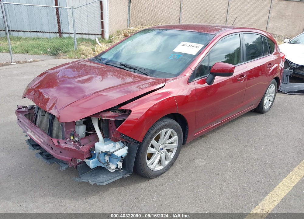 2016 SUBARU IMPREZA 2.0I PREMIUM VIN: JF1GPAB69G8272257