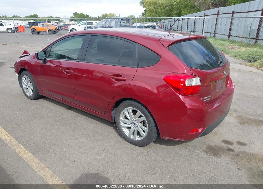 2016 SUBARU IMPREZA 2.0I PREMIUM VIN: JF1GPAB69G8272257