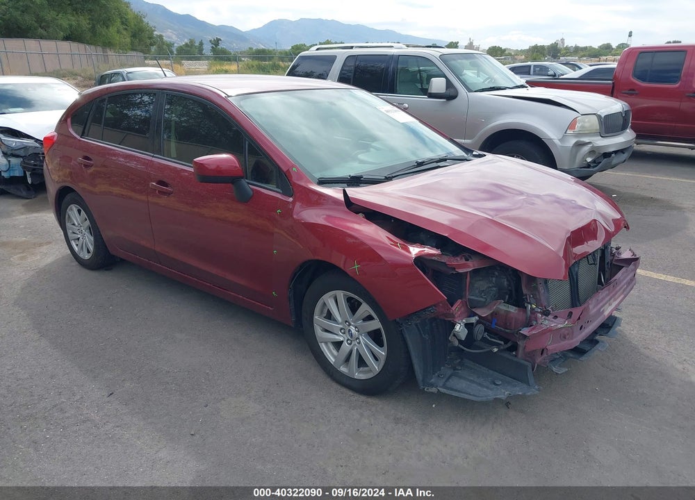 2016 SUBARU IMPREZA 2.0I PREMIUM VIN: JF1GPAB69G8272257
