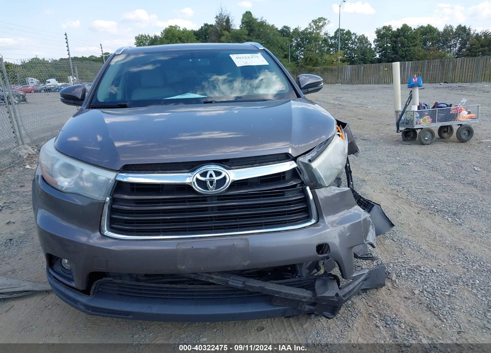 2015 TOYOTA HIGHLANDER XLE V6 VIN: 5TDJKRFH6FS159613