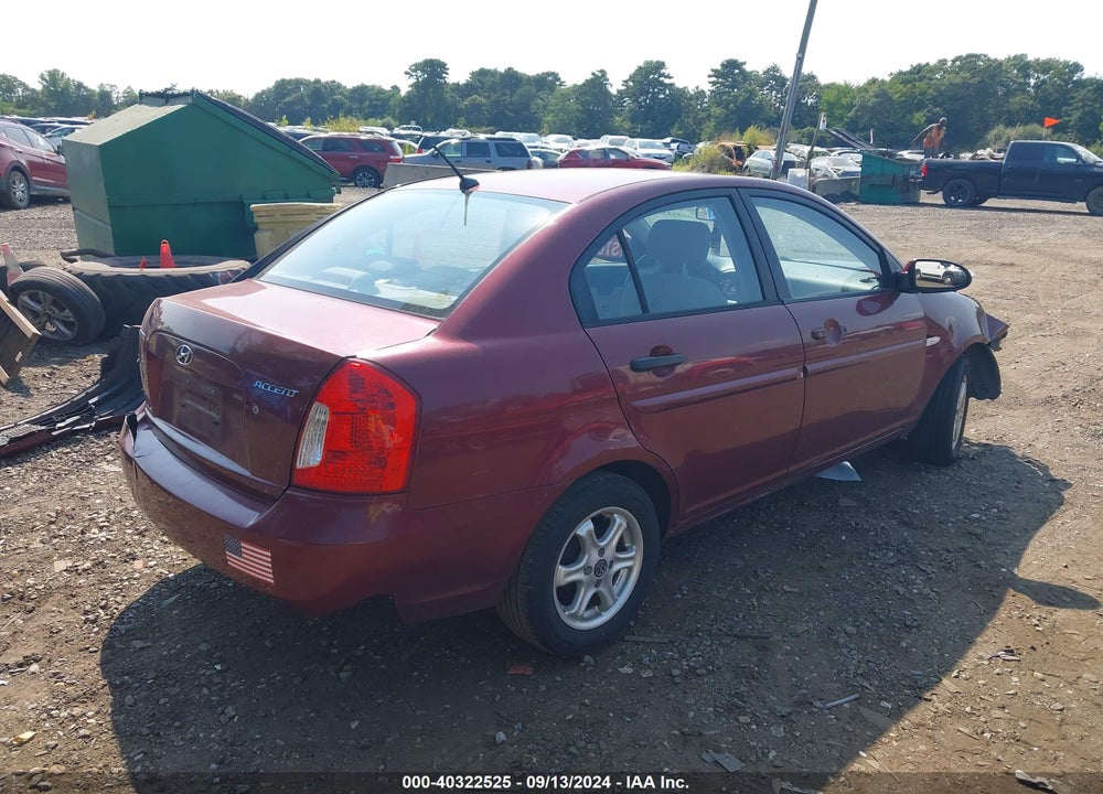 2007 HYUNDAI ACCENT GLS VIN: KMHCN46C37U087091
