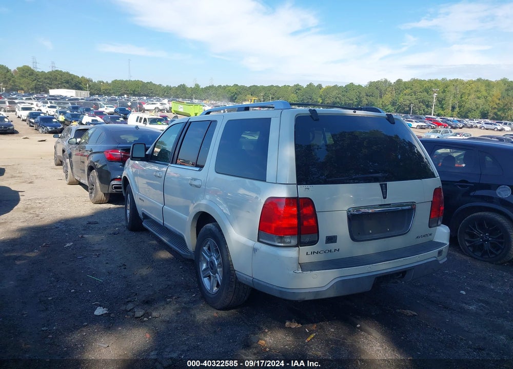 2003 LINCOLN AVIATOR VIN: 5LMEU78H83ZJ27164