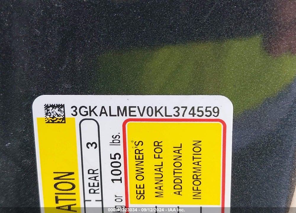 2019 GMC TERRAIN SLE VIN: 3GKALMEV0KL374559