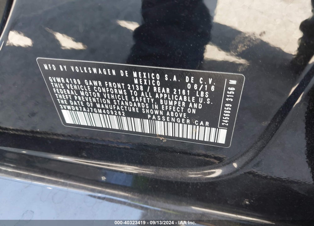 2016 VOLKSWAGEN JETTA 1.4T SE VIN: 3VWD67AJ7GM409262
