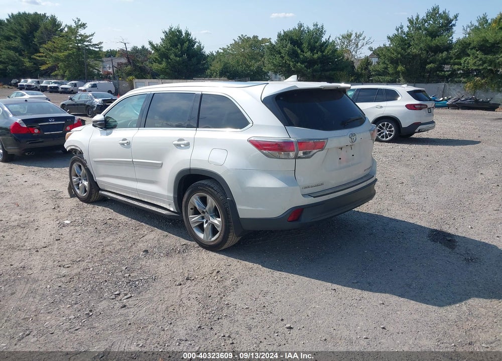 2014 TOYOTA HIGHLANDER LIMITED PLATINUM V6 VIN: 5TDDKRFH6ES012512