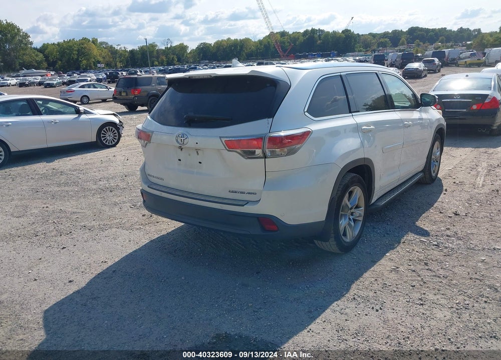 2014 TOYOTA HIGHLANDER LIMITED PLATINUM V6 VIN: 5TDDKRFH6ES012512