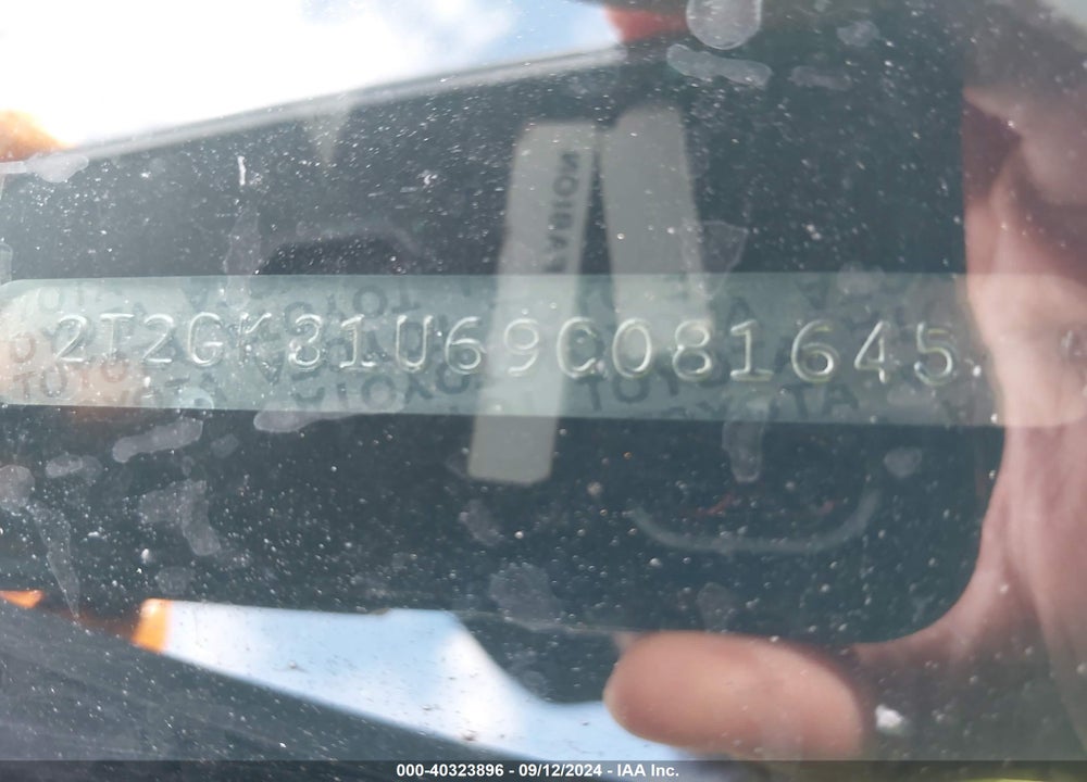 2009 LEXUS RX 350 VIN: 2T2GK31U69C081645