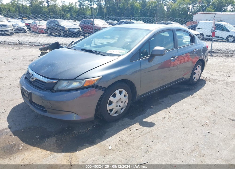 2012 HONDA CIVIC LX VIN: 19XFB2F55CE392293