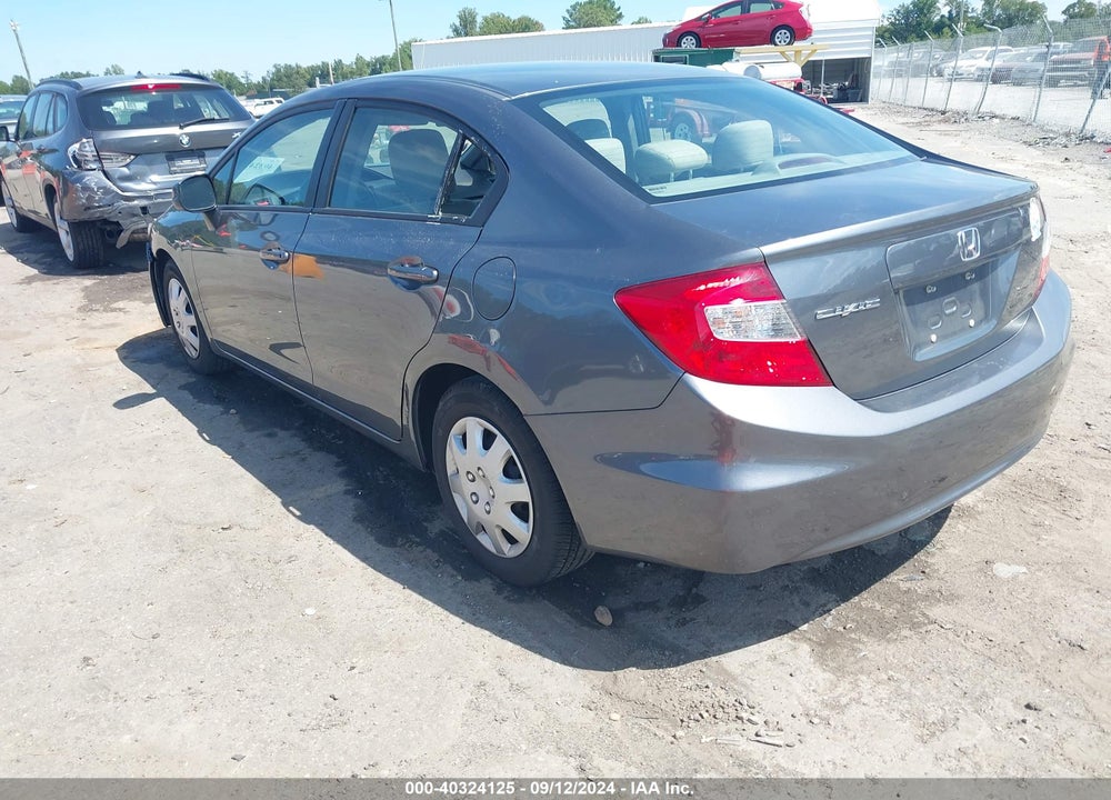 2012 HONDA CIVIC LX VIN: 19XFB2F55CE392293