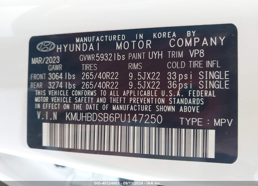 2023 GENESIS GV80 2.5T AWD VIN: KMUHBDSB6PU147250