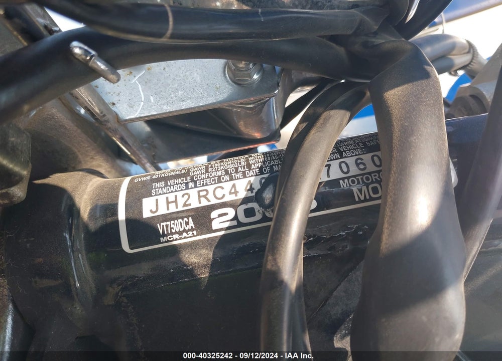 2003 HONDA VT750 DC VIN: JH2RC44043M706070