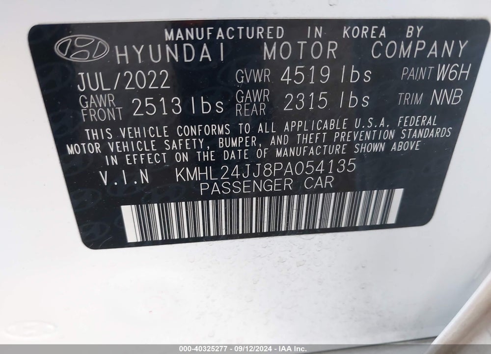 2023 HYUNDAI SONATA HYBRID BLUE VIN: KMHL24JJ8PA054135