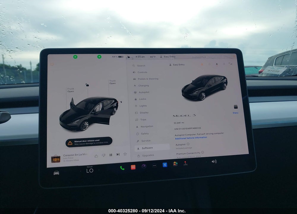 2023 TESLA MODEL 3 REAR-WHEEL DRIVE VIN: 5YJ3E1EA6PF486332
