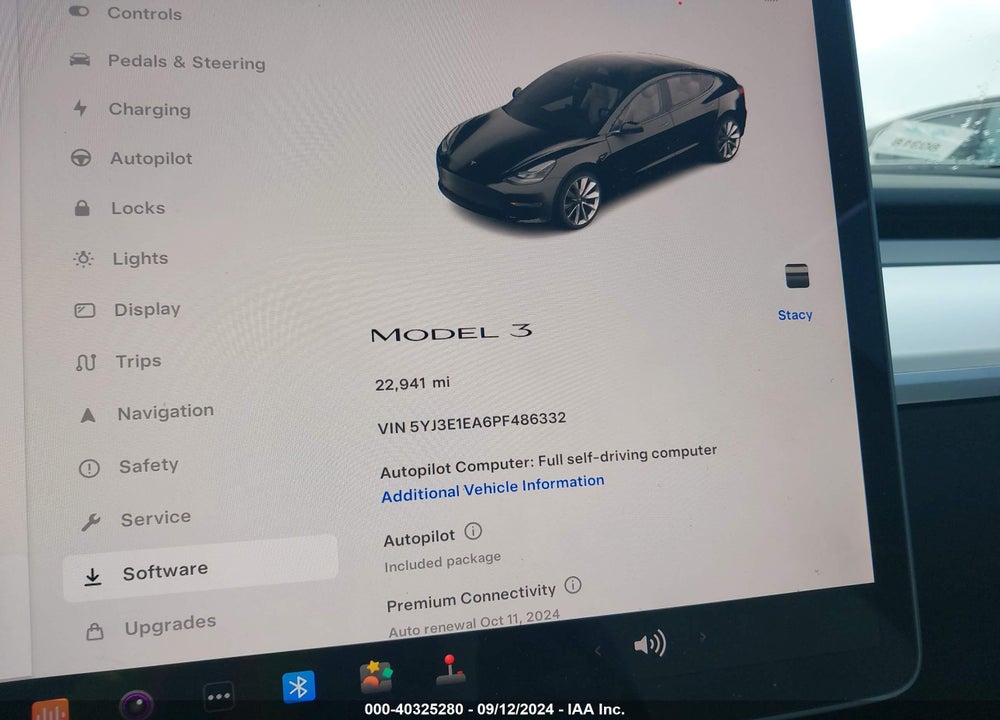 2023 TESLA MODEL 3 REAR-WHEEL DRIVE VIN: 5YJ3E1EA6PF486332