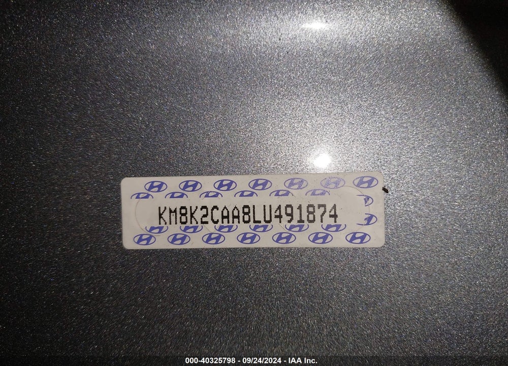2020 HYUNDAI KONA SEL VIN: KM8K2CAA8LU491874