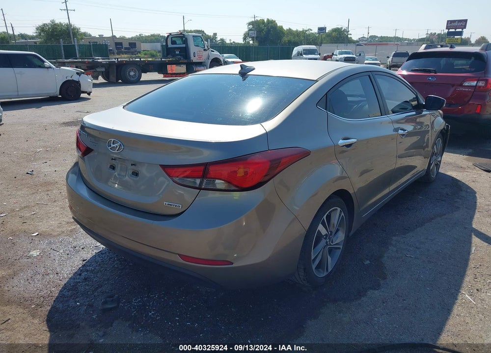 2014 HYUNDAI ELANTRA LIMITED VIN: 5NPDH4AE4EH506971