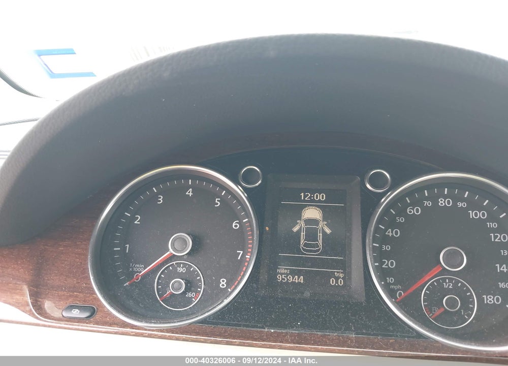 2012 VOLKSWAGEN CC LUX LIMITED VIN: WVWHN7AN0CE547235