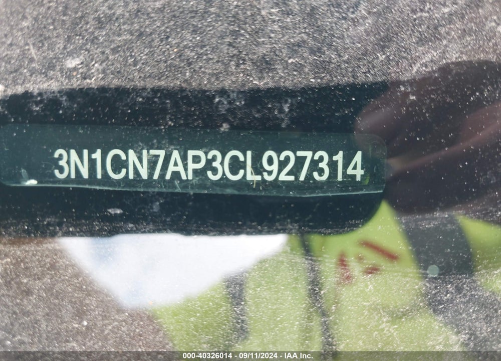 2012 NISSAN VERSA 1.6 SV VIN: 3N1CN7AP3CL927314