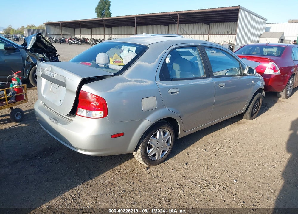 2005 CHEVROLET AVEO LS VIN: KL1TD52655B486291
